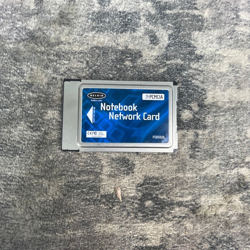 Belkin 16-Bit PCMCIA Type II Notebook Network Card Ethernet Adapter